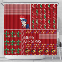 Louisiana Merry Christmas Shower Curtain Xmas Holiday Patterns - Wonder Print Shop