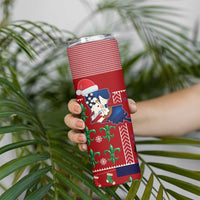 Louisiana Merry Christmas Skinny Tumbler Xmas Holiday Patterns - Wonder Print Shop