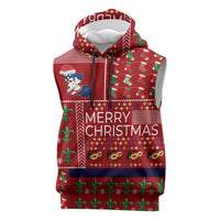 Louisiana Merry Christmas Sleeveless Hoodie Xmas Holiday Patterns - Wonder Print Shop