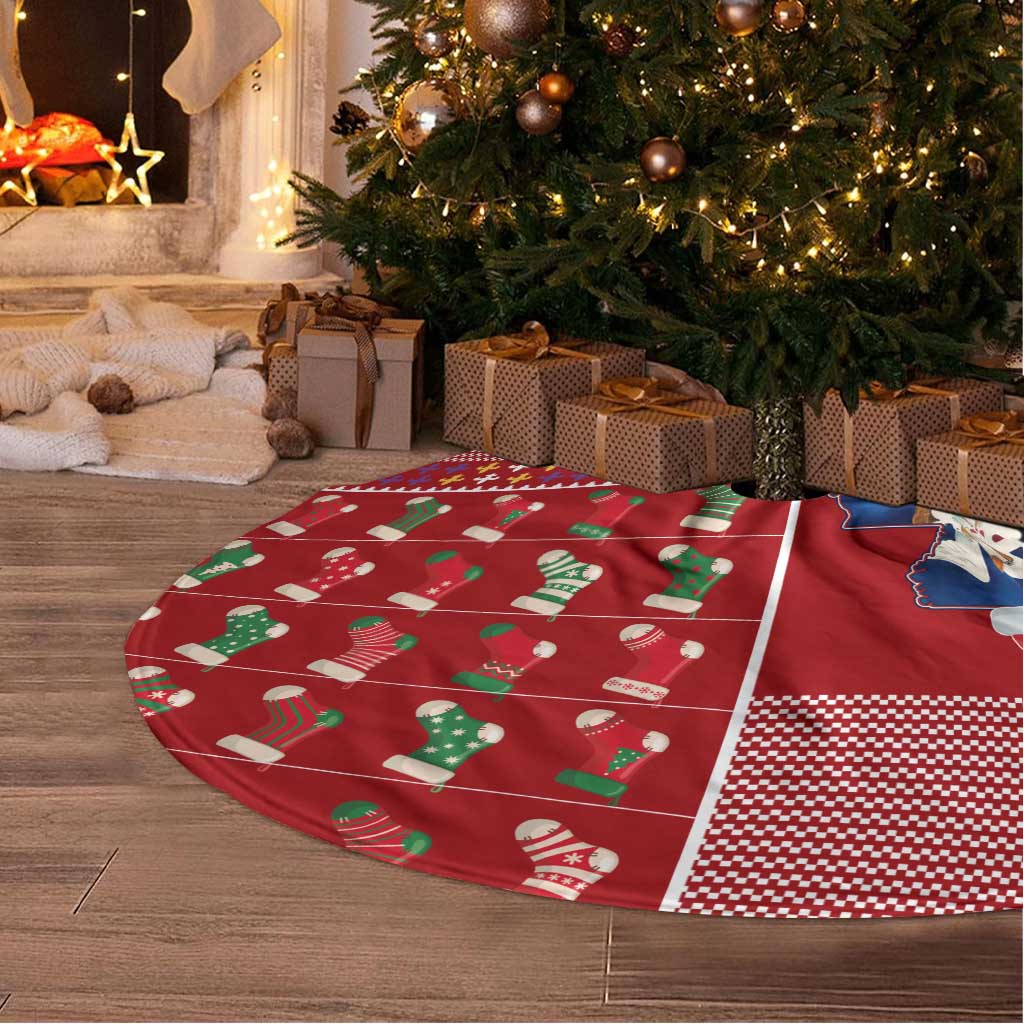 Louisiana Merry Christmas Tree Skirt Xmas Holiday Patterns - Wonder Print Shop