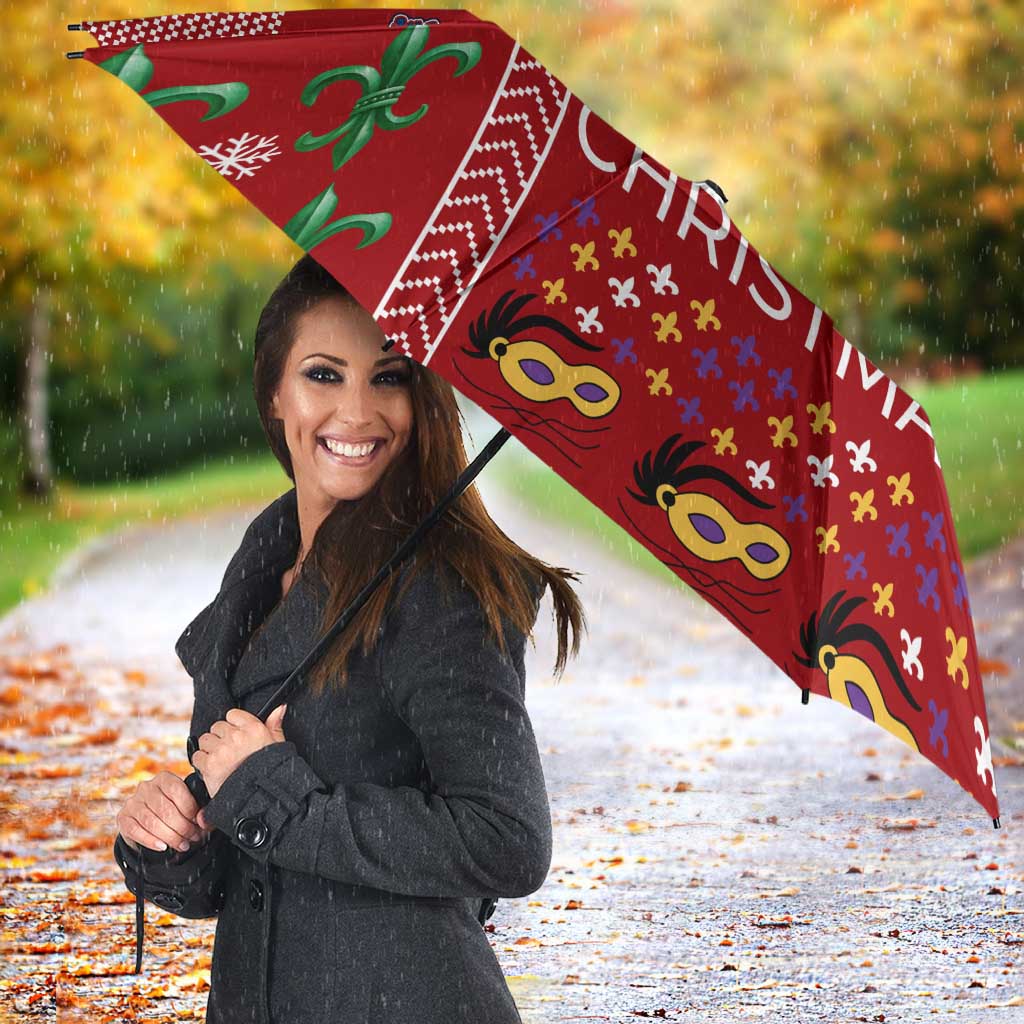 Louisiana Merry Christmas Umbrella Xmas Holiday Patterns - Wonder Print Shop