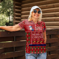 Louisiana Merry Christmas Women Polo Shirt Xmas Holiday Patterns - Wonder Print Shop