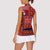 Louisiana Merry Christmas Women Sleeveless Polo Shirt Xmas Holiday Patterns - Wonder Print Shop