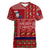 Louisiana Merry Christmas Women V-Neck T-Shirt Xmas Holiday Patterns - Wonder Print Shop
