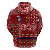 Louisiana Merry Christmas Zip Hoodie Xmas Holiday Patterns - Wonder Print Shop