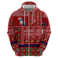 Louisiana Merry Christmas Zip Hoodie Xmas Holiday Patterns - Wonder Print Shop