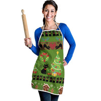 Love Black Cat Christmas Apron Xmas Holiday Patterns - Wonder Print Shop