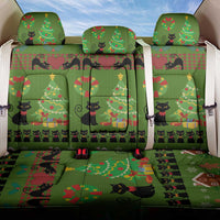Love Black Cat Christmas Back Car Seat Cover Xmas Holiday Patterns - Wonder Print Shop