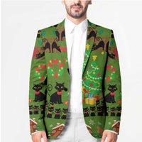 Love Black Cat Christmas Blazer Xmas Holiday Patterns - Wonder Print Shop