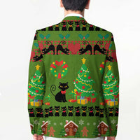 Love Black Cat Christmas Blazer Xmas Holiday Patterns - Wonder Print Shop