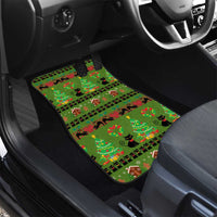 Love Black Cat Christmas Car Mats Xmas Holiday Patterns - Wonder Print Shop