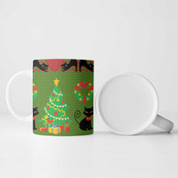 Love Black Cat Christmas Ceramic Mug Xmas Holiday Patterns - Wonder Print Shop