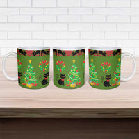 Love Black Cat Christmas Ceramic Mug Xmas Holiday Patterns - Wonder Print Shop