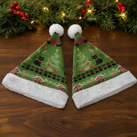 Love Black Cat Christmas Santa Hat Xmas Holiday Patterns - Wonder Print Shop