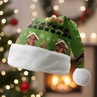 Love Black Cat Christmas Santa Hat Xmas Holiday Patterns - Wonder Print Shop