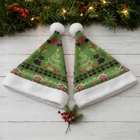 Love Black Cat Christmas Santa Hat Xmas Holiday Patterns - Wonder Print Shop