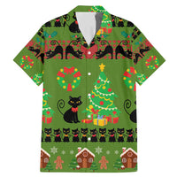 Love Black Cat Christmas Family Matching Mermaid Dress and Hawaiian Shirt Xmas Holiday Patterns - Wonder Print Shop