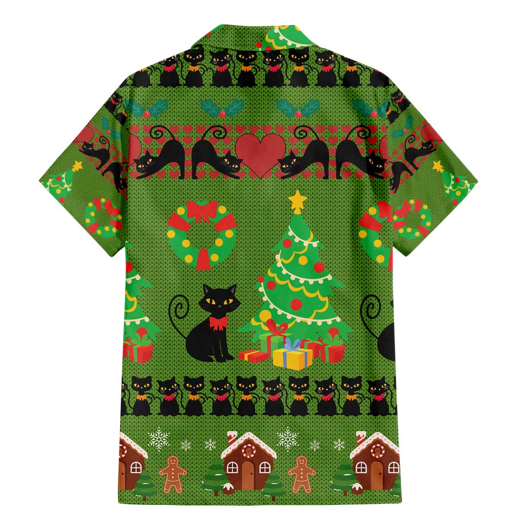Love Black Cat Christmas Family Matching Mermaid Dress and Hawaiian Shirt Xmas Holiday Patterns - Wonder Print Shop