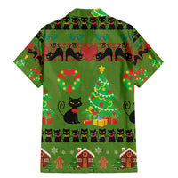 Love Black Cat Christmas Family Matching Mermaid Dress and Hawaiian Shirt Xmas Holiday Patterns - Wonder Print Shop