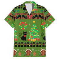 Love Black Cat Christmas Family Matching Puletasi and Hawaiian Shirt Xmas Holiday Patterns - Wonder Print Shop