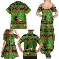 Love Black Cat Christmas Family Matching Summer Maxi Dress and Hawaiian Shirt Xmas Holiday Patterns - Wonder Print Shop