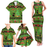 Love Black Cat Christmas Family Matching Tank Maxi Dress and Hawaiian Shirt Xmas Holiday Patterns - Wonder Print Shop