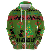 Love Black Cat Christmas Hoodie Xmas Holiday Patterns - Wonder Print Shop