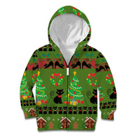 Love Black Cat Christmas Kid Hoodie Xmas Holiday Patterns - Wonder Print Shop