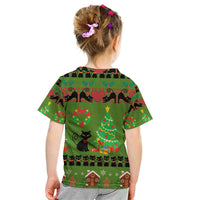 Love Black Cat Christmas Kid T Shirt Xmas Holiday Patterns - Wonder Print Shop