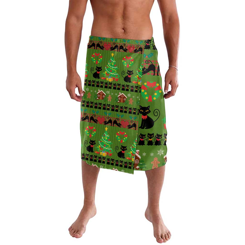 Love Black Cat Christmas Lavalava Xmas Holiday Patterns - Wonder Print Shop