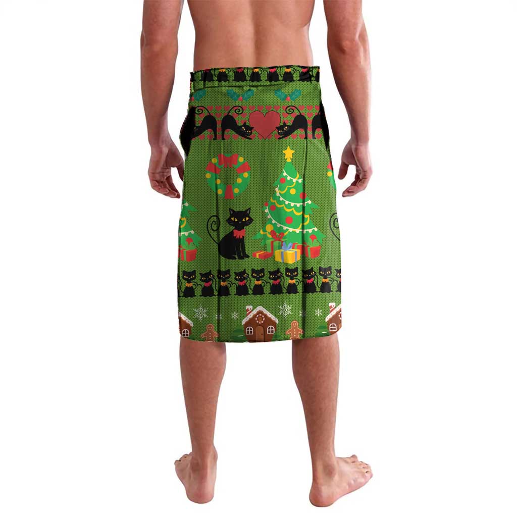 Love Black Cat Christmas Lavalava Xmas Holiday Patterns - Wonder Print Shop