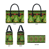 Love Black Cat Christmas Leather Bag Xmas Holiday Patterns - Wonder Print Shop