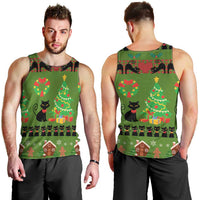 Love Black Cat Christmas Men Tank Top Xmas Holiday Patterns - Wonder Print Shop