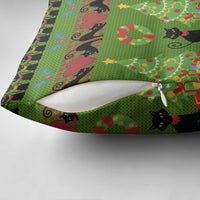 Love Black Cat Christmas Pillow Cover Xmas Holiday Patterns - Wonder Print Shop