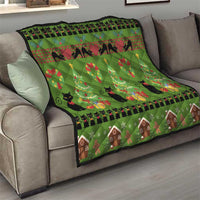 Love Black Cat Christmas Quilt Xmas Holiday Patterns - Wonder Print Shop