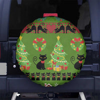 Love Black Cat Christmas Spare Tire Cover Xmas Holiday Patterns - Wonder Print Shop