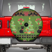 Love Black Cat Christmas Spare Tire Cover Xmas Holiday Patterns - Wonder Print Shop