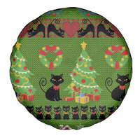 Love Black Cat Christmas Spare Tire Cover Xmas Holiday Patterns - Wonder Print Shop