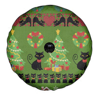Love Black Cat Christmas Spare Tire Cover Xmas Holiday Patterns - Wonder Print Shop