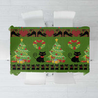 Love Black Cat Christmas Tablecloth Xmas Holiday Patterns - Wonder Print Shop