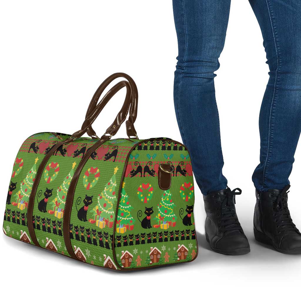 Love Black Cat Christmas Travel Bag Xmas Holiday Patterns - Wonder Print Shop