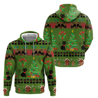 Love Black Cat Christmas Zip Hoodie Xmas Holiday Patterns - Wonder Print Shop