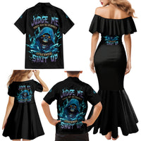Judge Me When Mad Reaper Skull Family Matching Mermaid Dress and Hawaiian Shirt - Wonder Print Shop