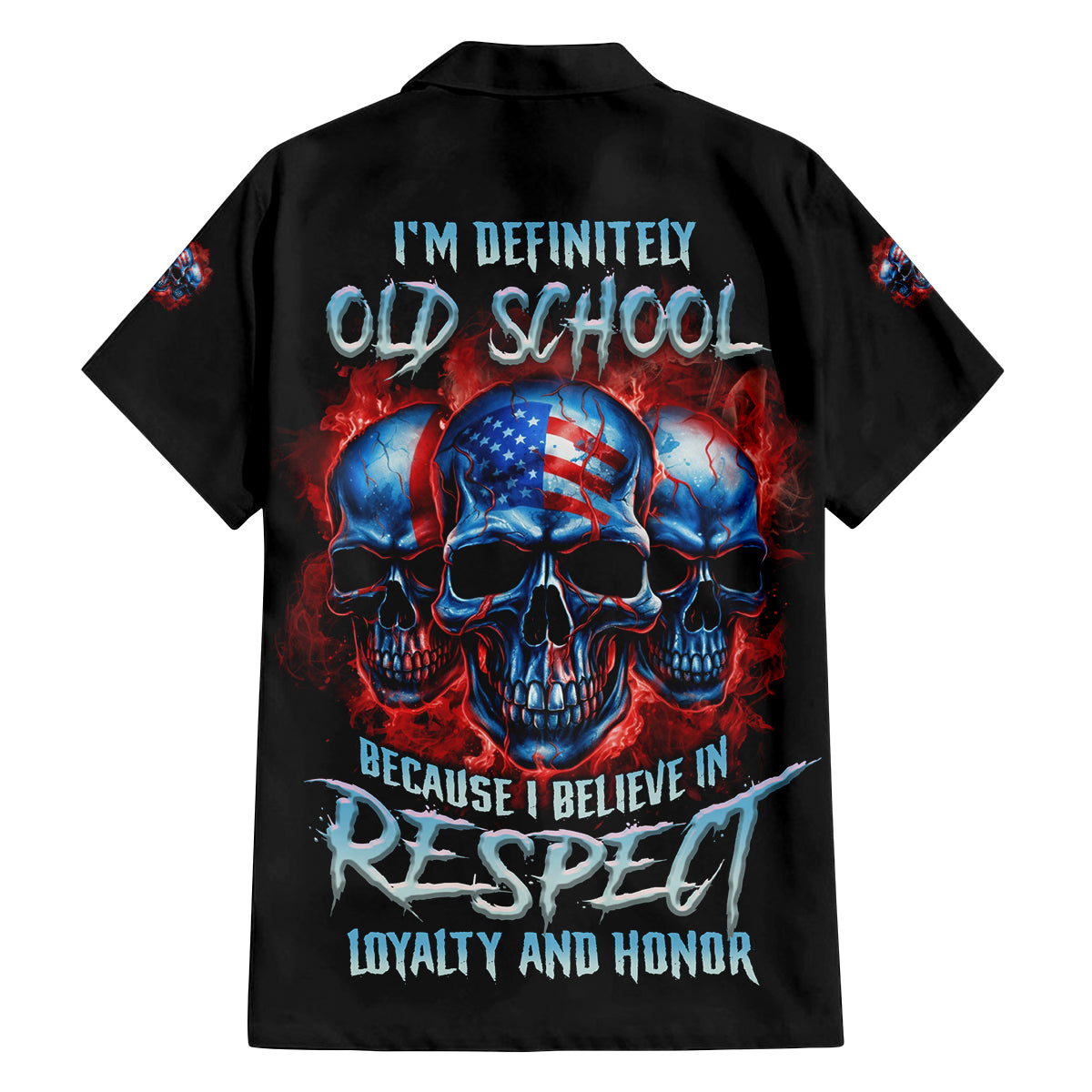 I Believe In Respect 3 Skulls Family Matching Off Shoulder Maxi Dress and Hawaiian Shirt - Wonder Print Shop
