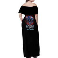 I Believe In Respect 3 Skulls Family Matching Off Shoulder Maxi Dress and Hawaiian Shirt - Wonder Print Shop