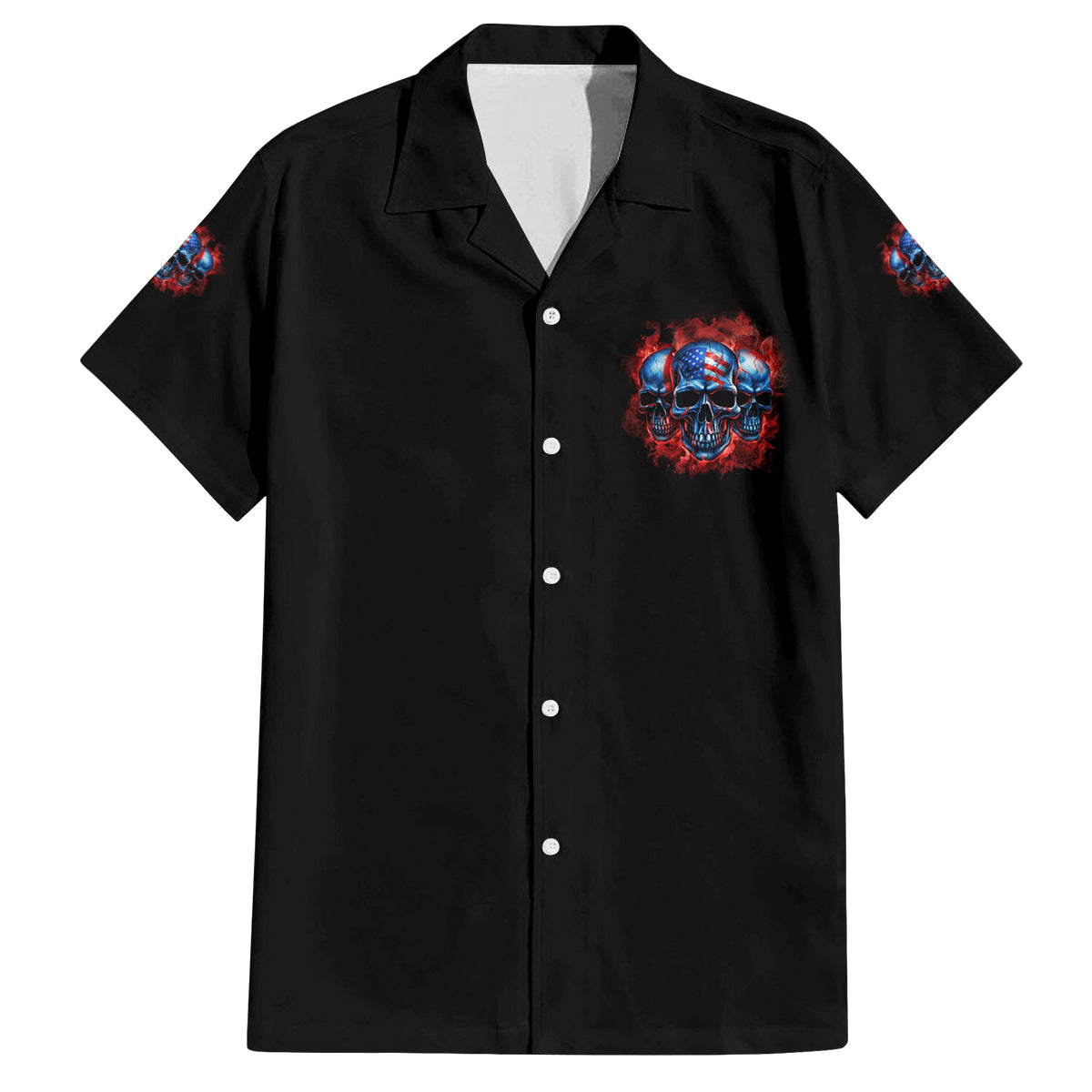 I Believe In Respect 3 Skulls Family Matching Off Shoulder Short Dress and Hawaiian Shirt - Wonder Print Shop