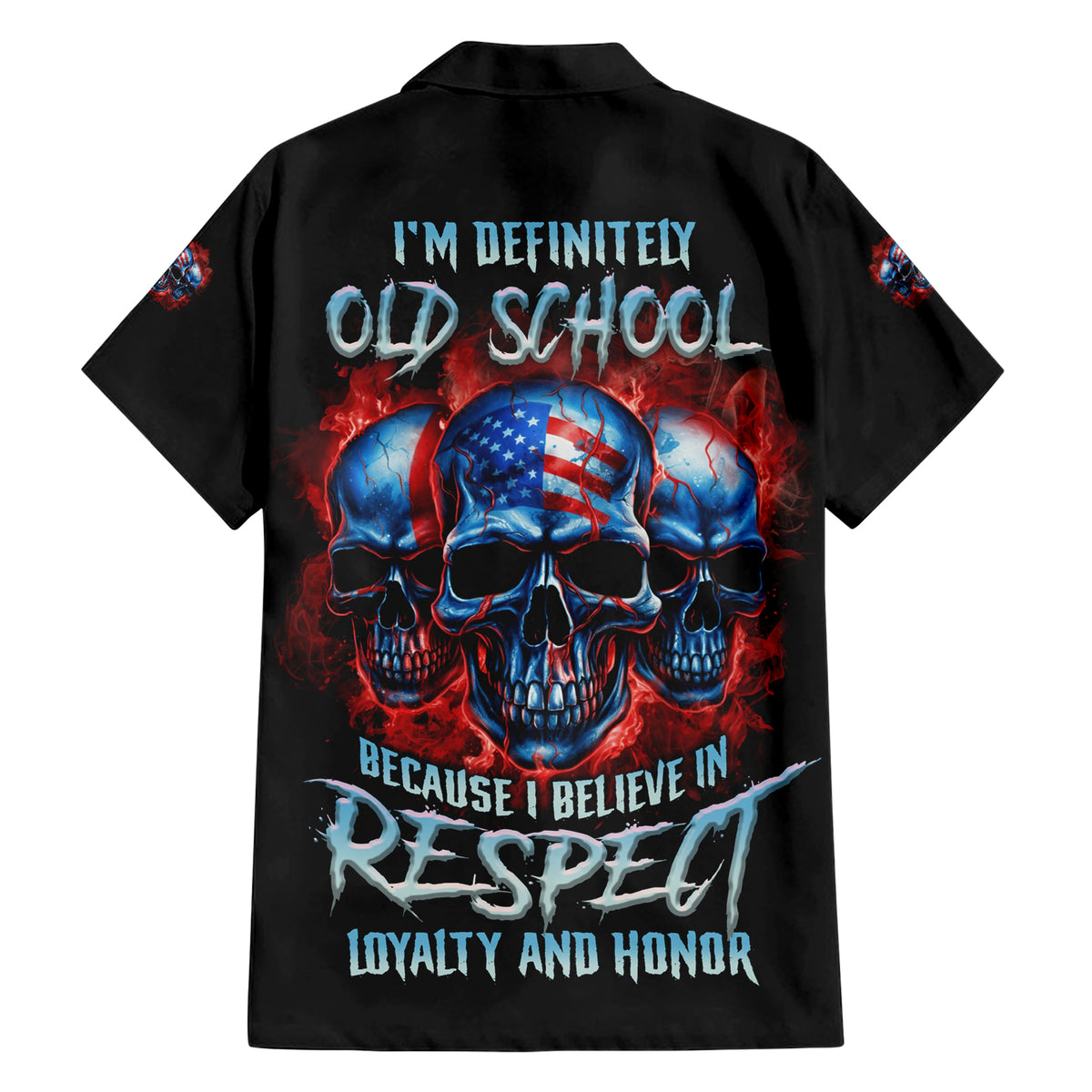 I Believe In Respect 3 Skulls Family Matching Short Sleeve Bodycon Dress and Hawaiian Shirt - Wonder Print Shop