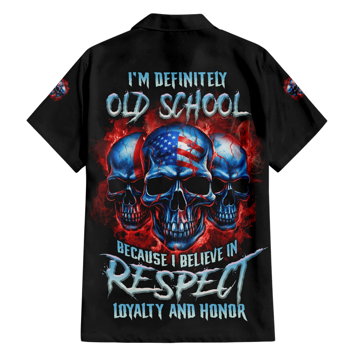 I Believe In Respect 3 Skulls Hawaiian Shirt - Wonder Print Shop