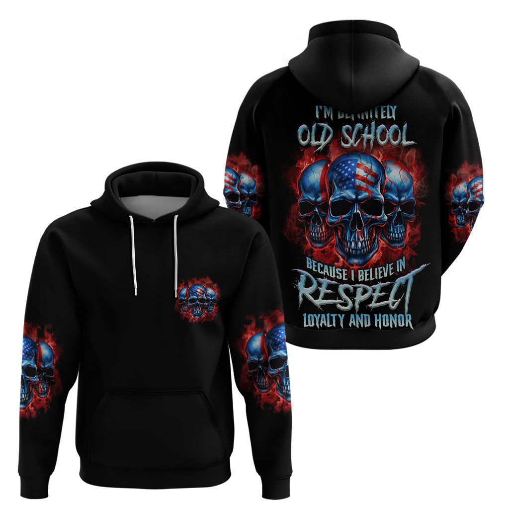 I Believe In Respect 3 Skulls Hoodie - Wonder Print Shop