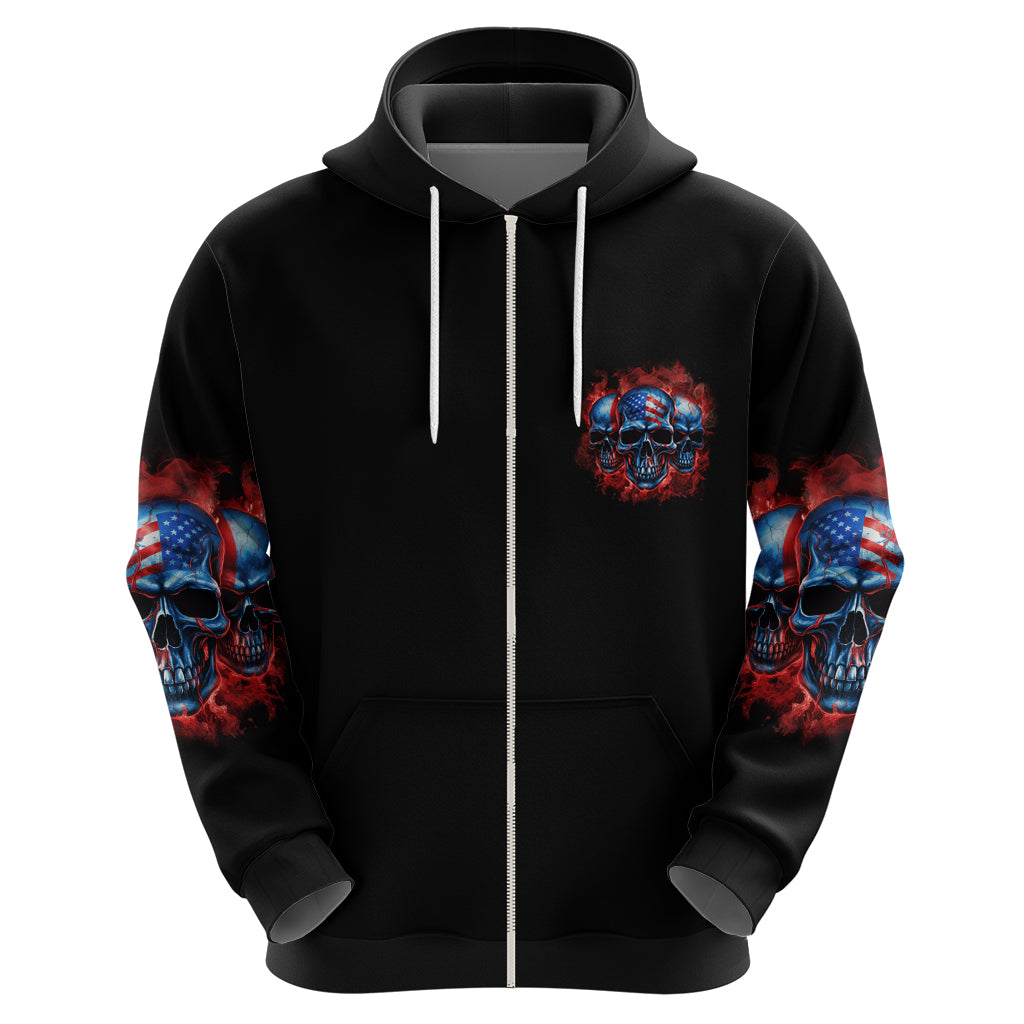 I Believe In Respect 3 Skulls Hoodie - Wonder Print Shop